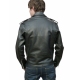 Classic brando black leather jacket